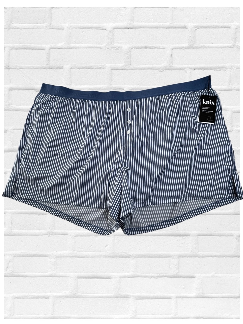 Knix Super Leakproof Dream Boxer Shorts Period Shorts Underwear Blue Stripe